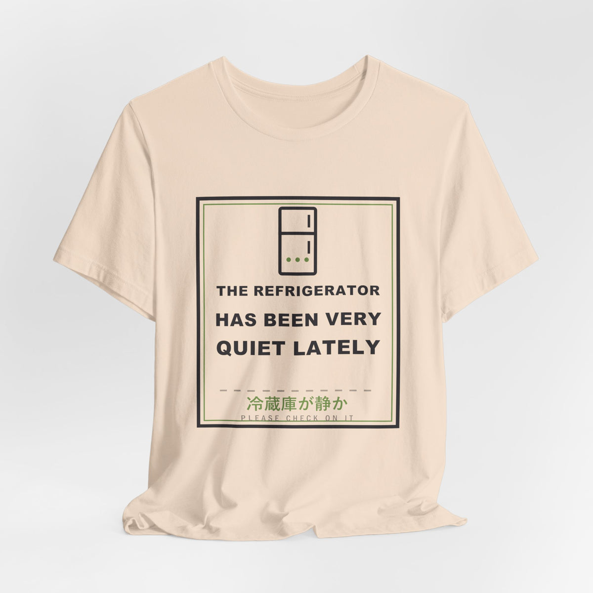 The Refrigerator Has Been Very Quiet Lately Funny Anime T-Shirt - original anime design, view 9