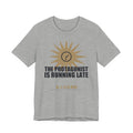The Protagonist Is Running Late Funny Anime T-Shirt in Athletic Heather