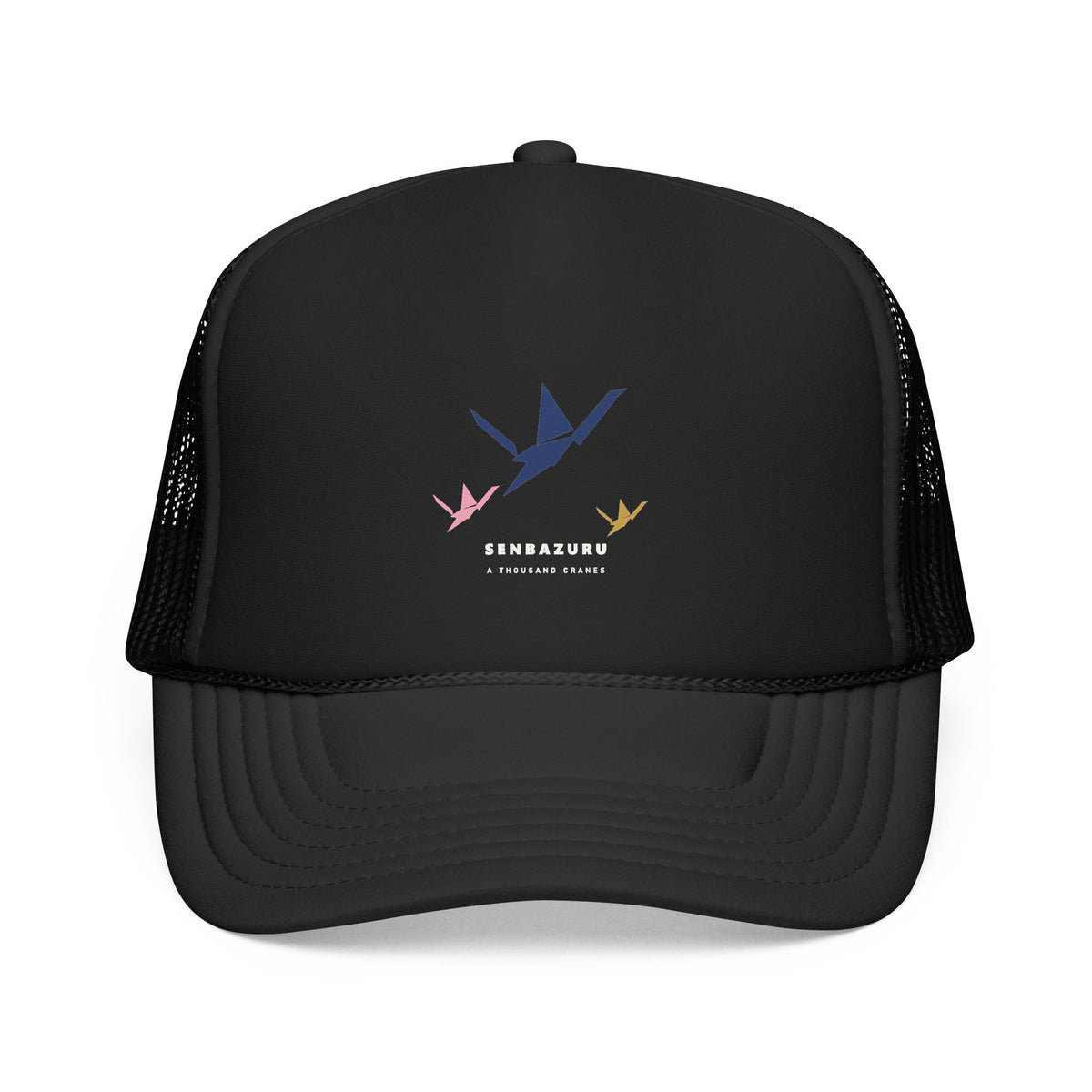 Senbazuru Trucker Cap in Black