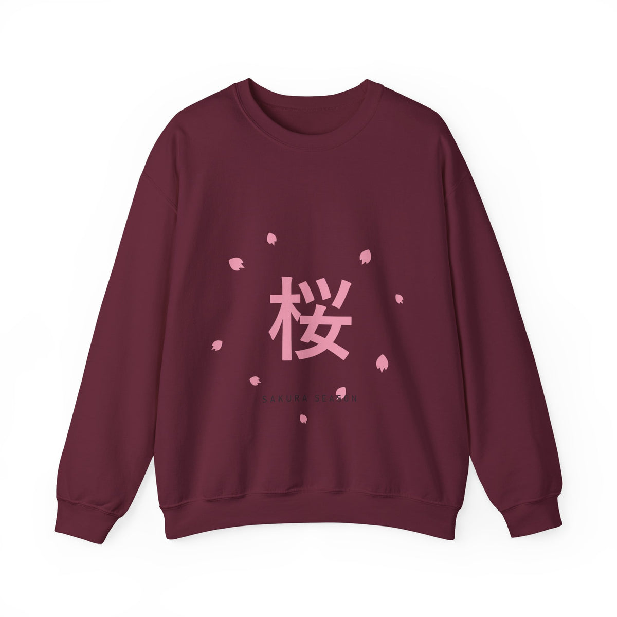 Sakura Season Sweatshirt in Maroon