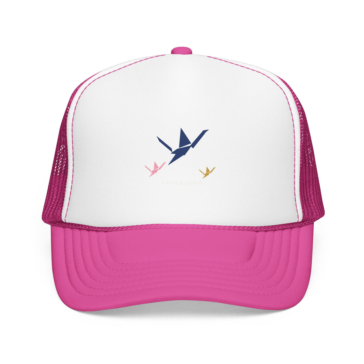 Senbazuru Trucker Cap in Hot Pink