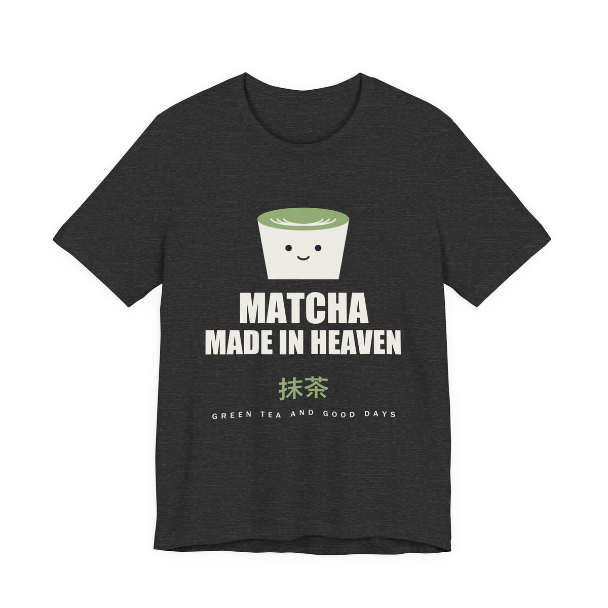 Matcha Made In Heaven Anime T-Shirt in Dark Grey Heather