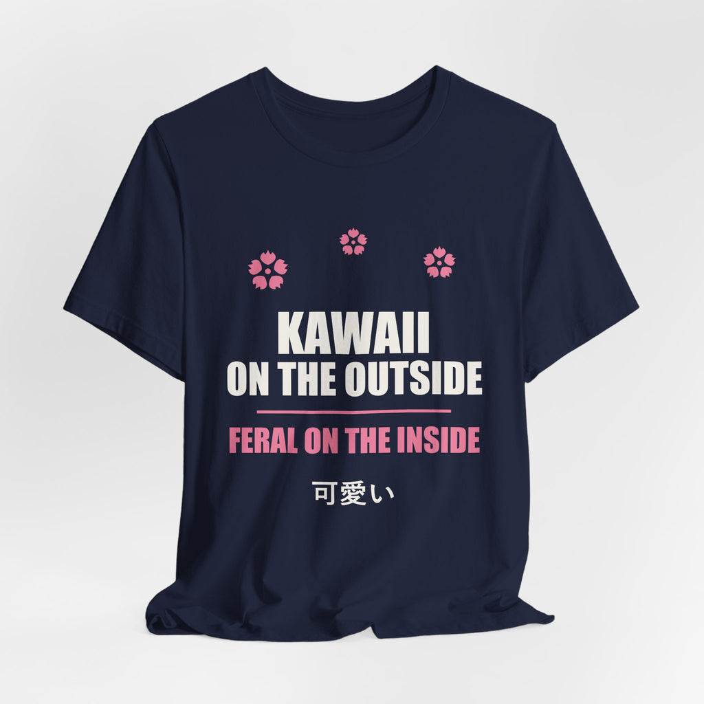 Kawaii But Feral Anime T-Shirt - original anime design, view 22