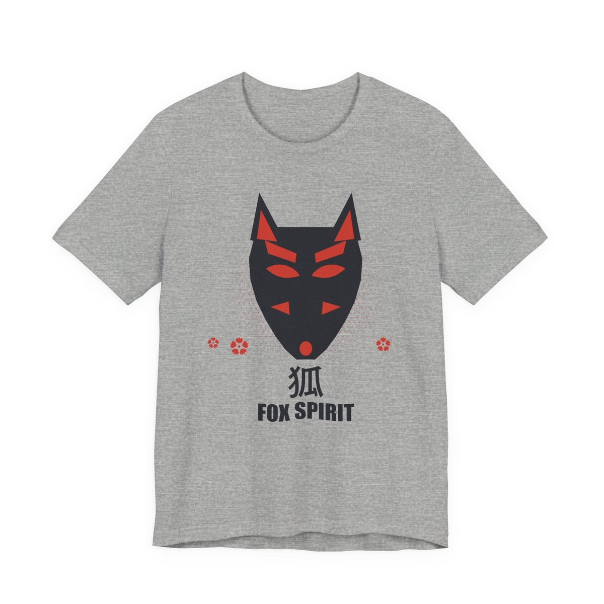Fox Spirit Anime T-Shirt in Athletic Heather