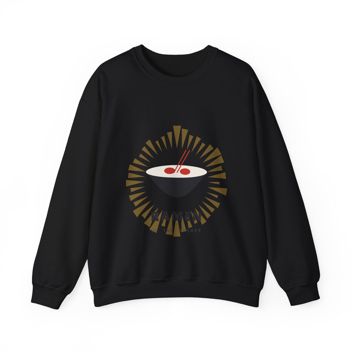 Ramen Is The Answer Sweatshirt in Black