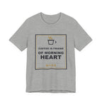 Coffee Is Friend Of Morning Heart Funny Anime T-Shirt in Athletic Heather
