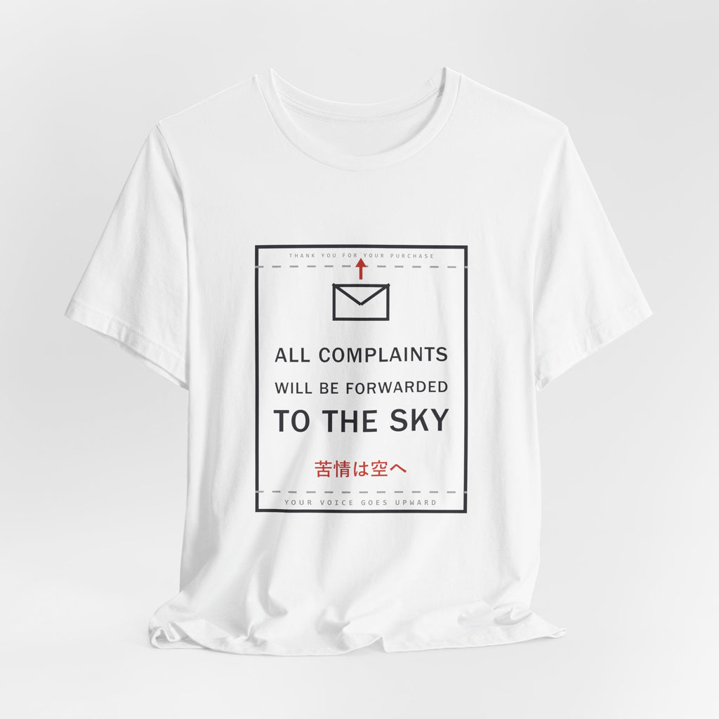 All Complaints Will Be Forwarded To The Sky Funny Anime T-Shirt - original anime design, view 3