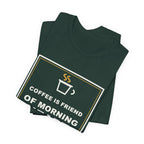 Coffee Is Friend Of Morning Heart Funny Anime T-Shirt - original anime design, view 11