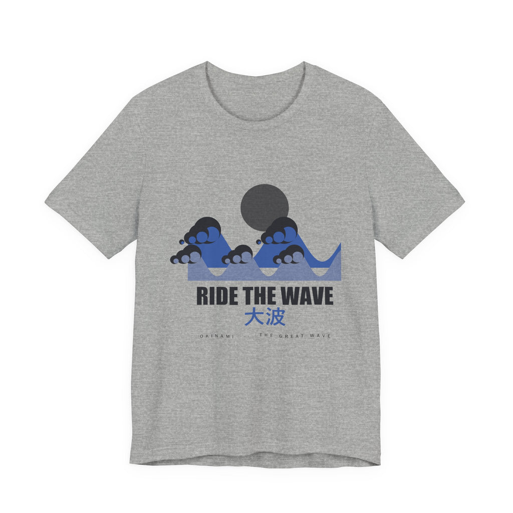 Ride The Wave Anime T-Shirt in Athletic Heather