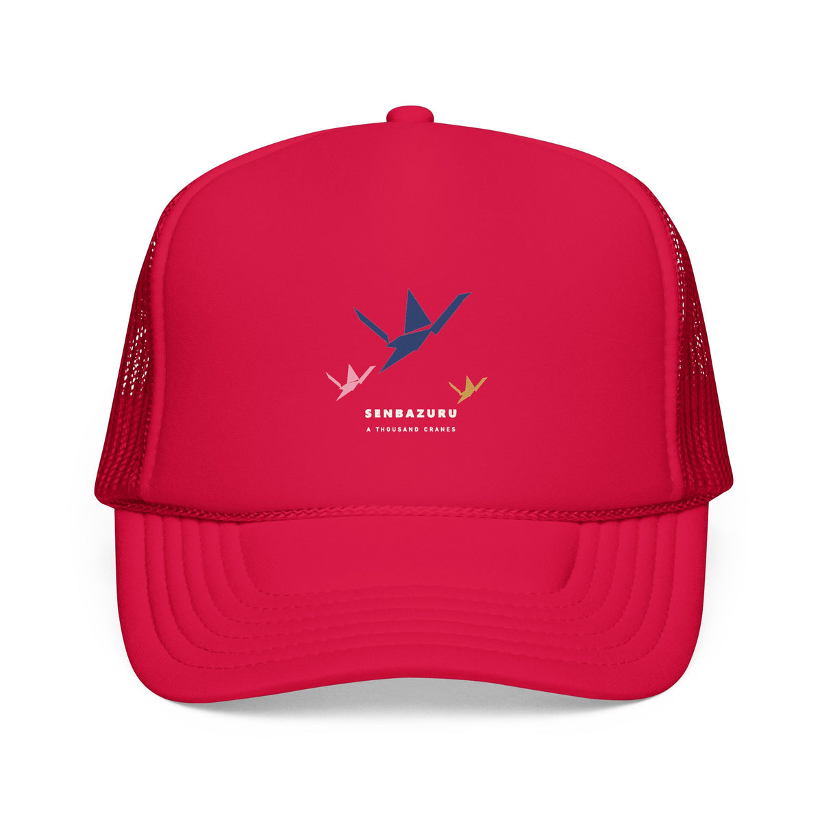 Senbazuru Trucker Cap in Red