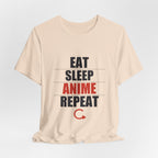 Eat Sleep Anime Repeat T-Shirt - original anime design, view 10