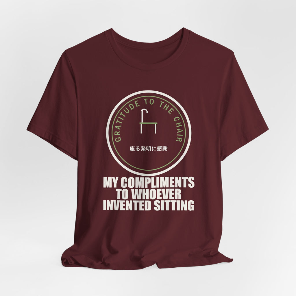 My Compliments To Whoever Invented Sitting Funny Anime T-Shirt - original anime design, view 24