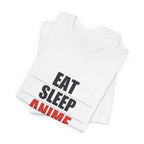 Eat Sleep Anime Repeat T-Shirt - original anime design, view 3