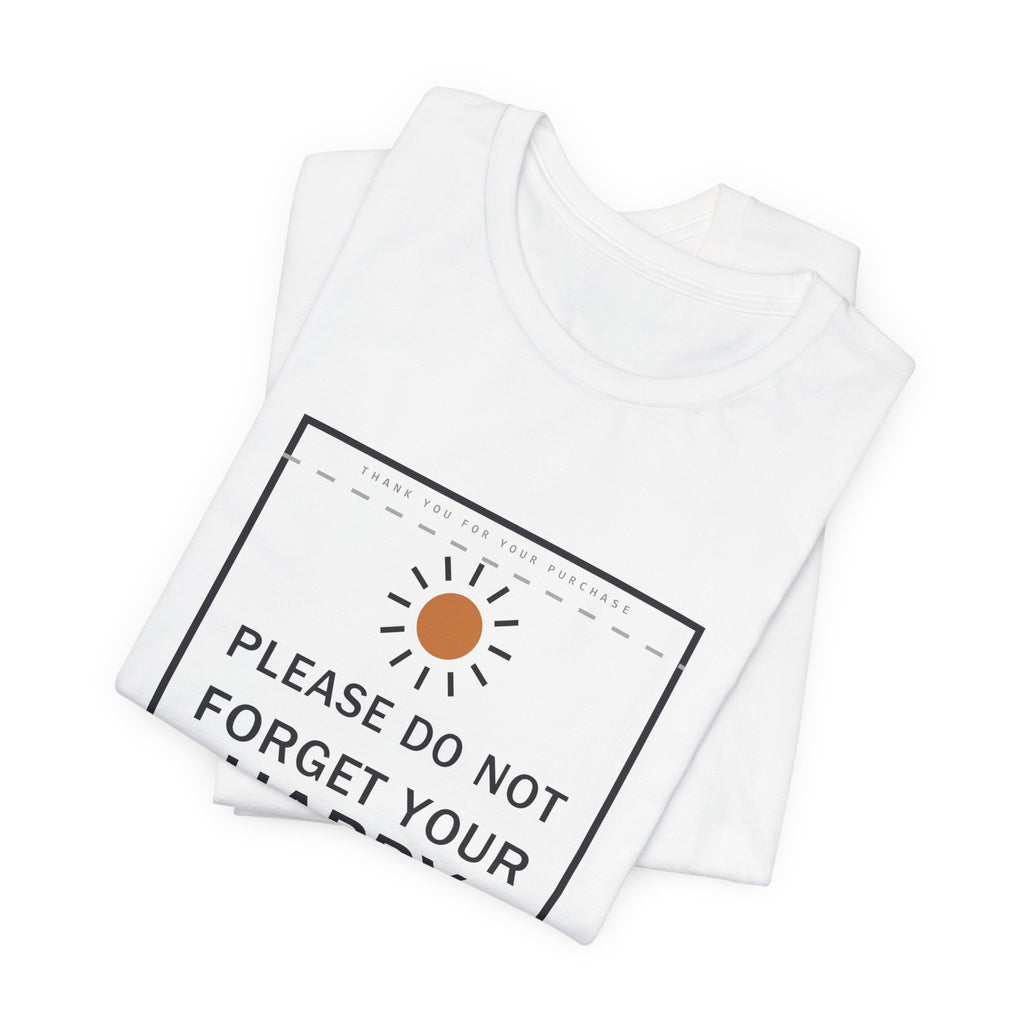 Please Do Not Forget Your Happy Funny Anime T-Shirt - original anime design, view 2