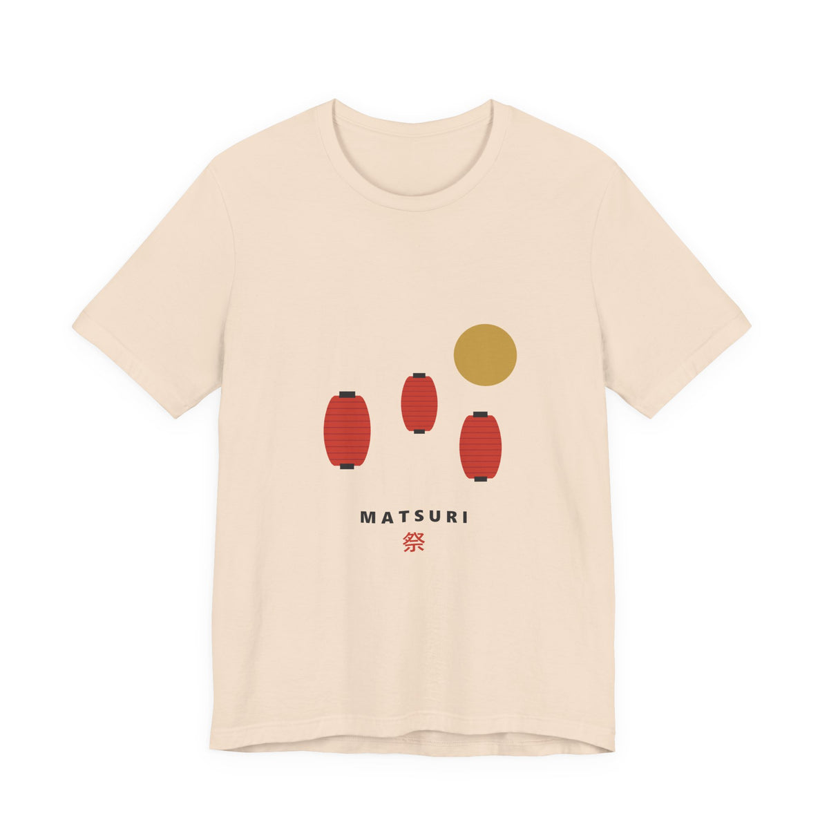 Matsuri Lanterns T-Shirt in Soft Cream