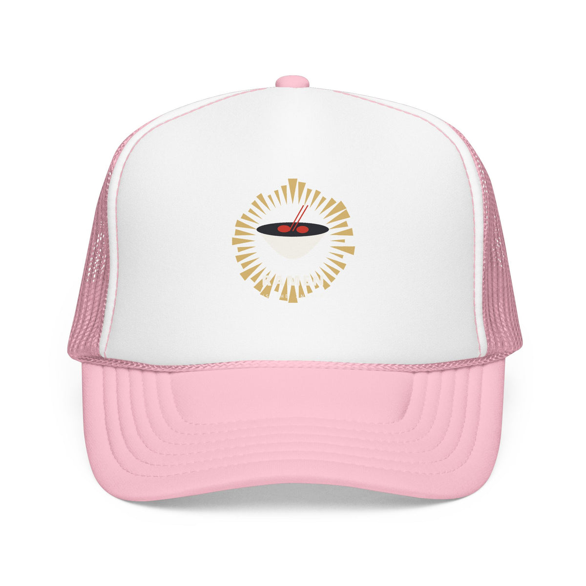 Ramen Is The Answer Trucker Cap in Light Pink