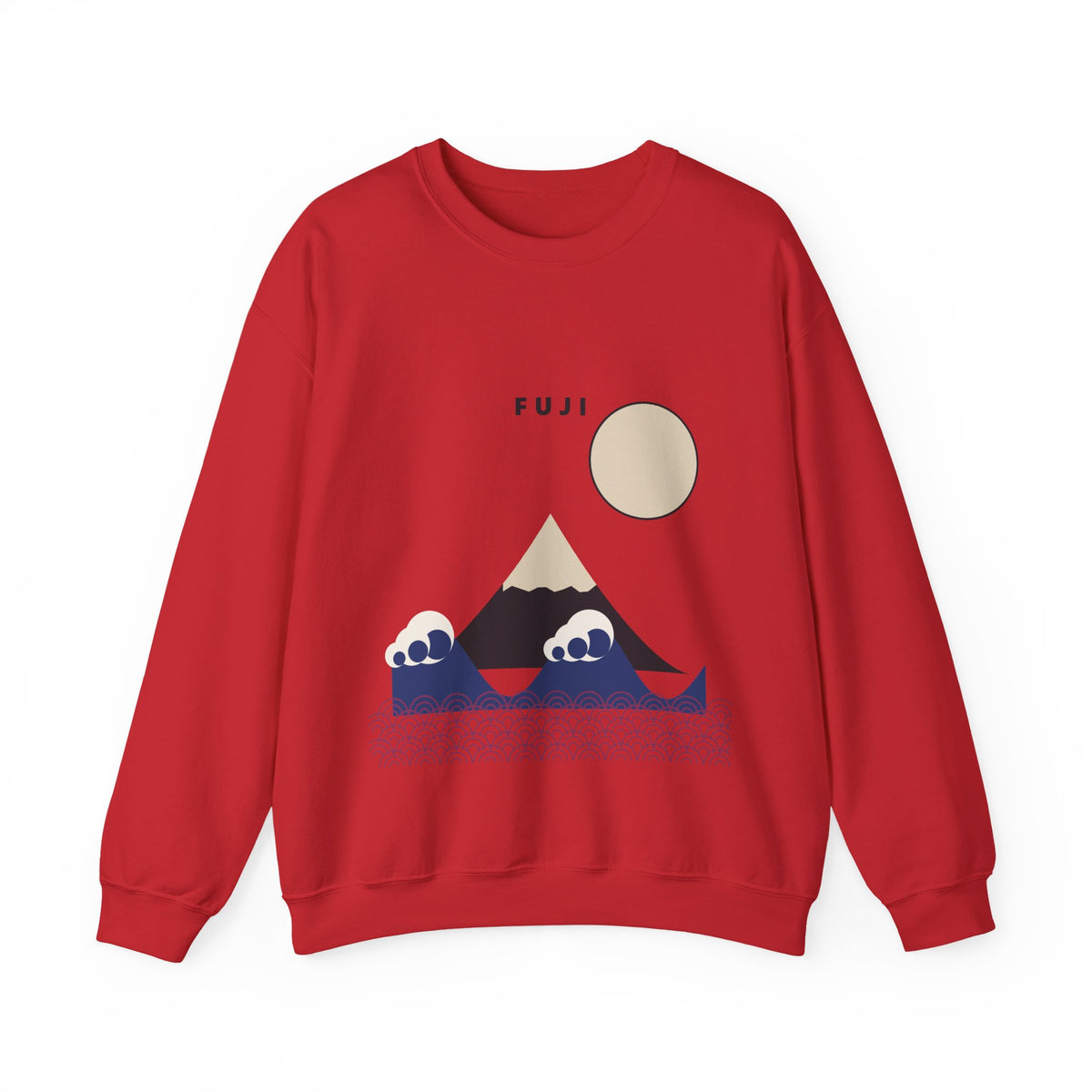 Fuji & Wave Sweatshirt in Red