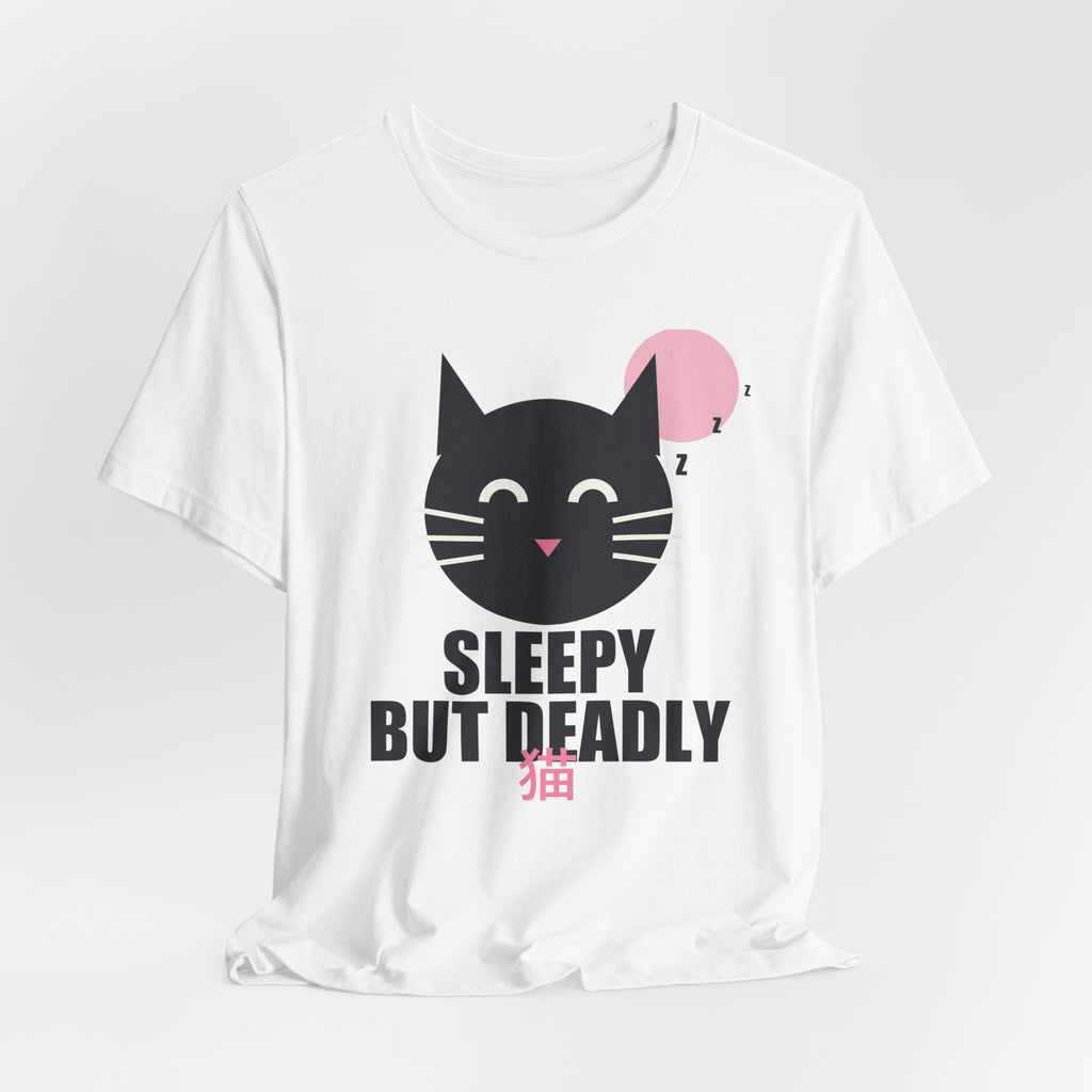 Sleepy But Deadly Anime T-Shirt - original anime design, view 4