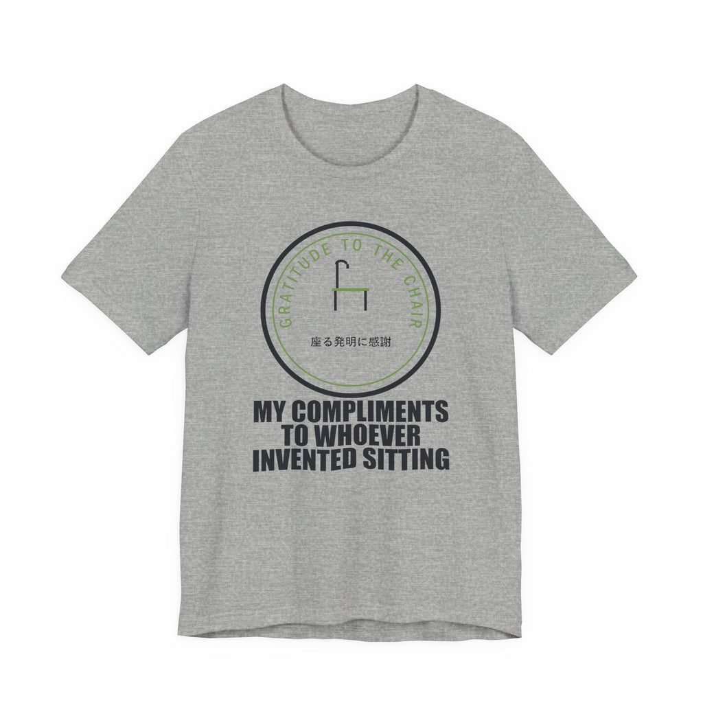 My Compliments To Whoever Invented Sitting Funny Anime T-Shirt in Athletic Heather