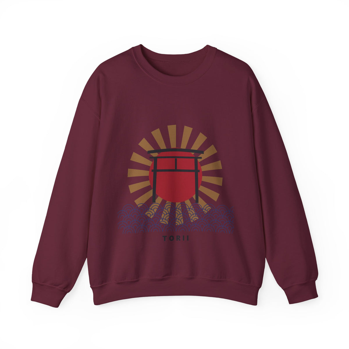 Torii Gate Sweatshirt in Maroon