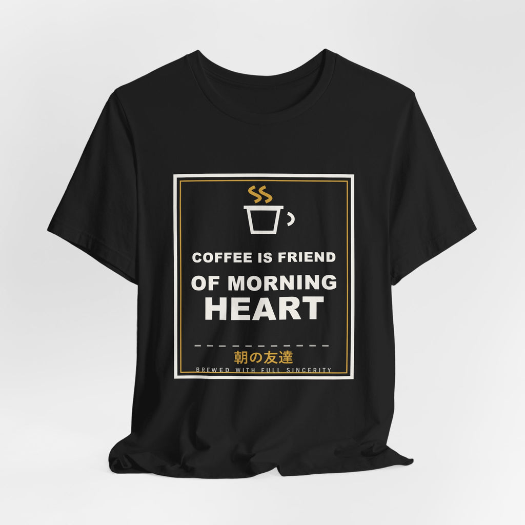Coffee Is Friend Of Morning Heart Funny Anime T-Shirt - original anime design, view 6