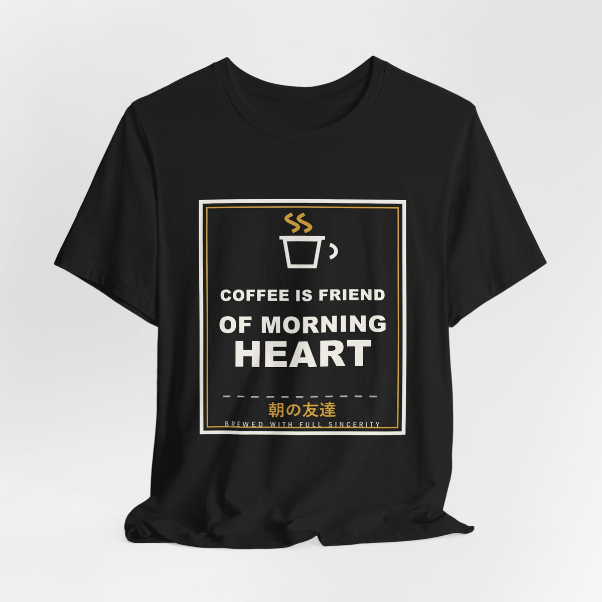 Coffee Is Friend Of Morning Heart Funny Anime T-Shirt - original anime design, view 6