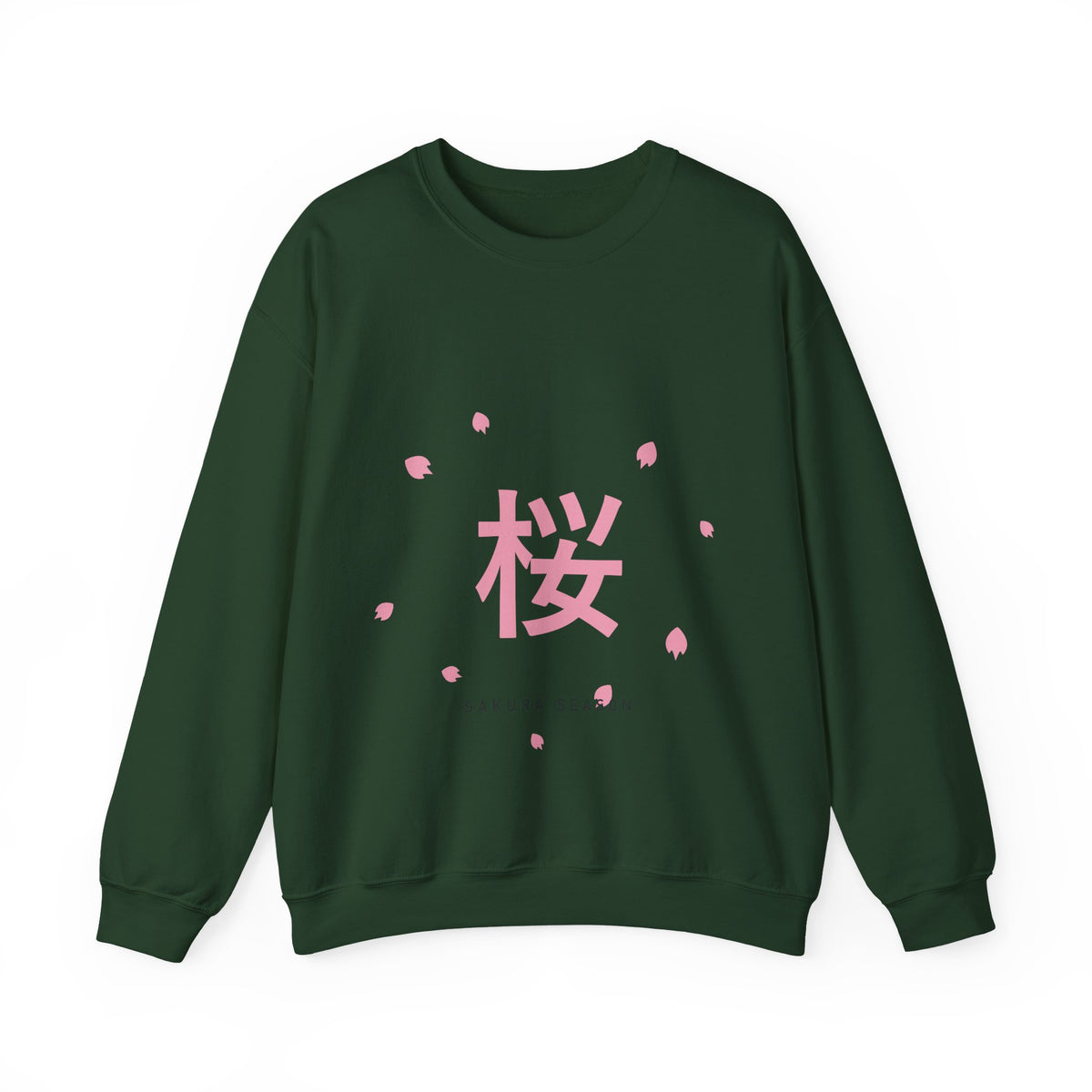Sakura Season Sweatshirt in Forest Green