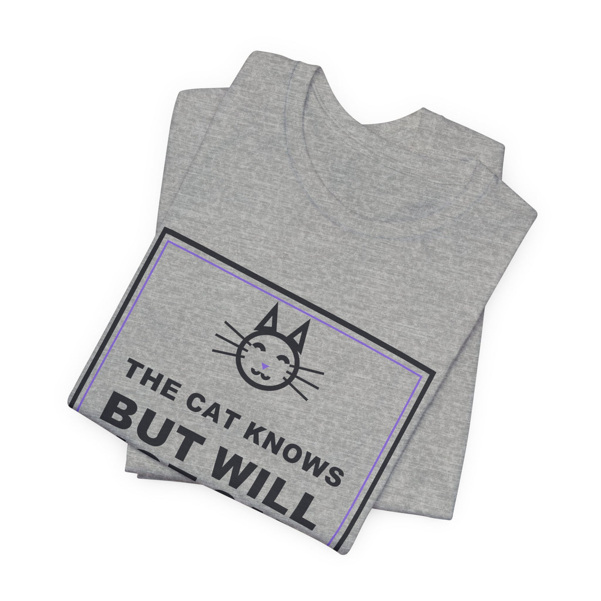 The Cat Knows But Will Not Say Funny Anime T-Shirt - original anime design, view 14