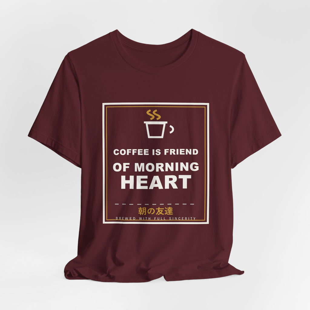 Coffee Is Friend Of Morning Heart Funny Anime T-Shirt - original anime design, view 24