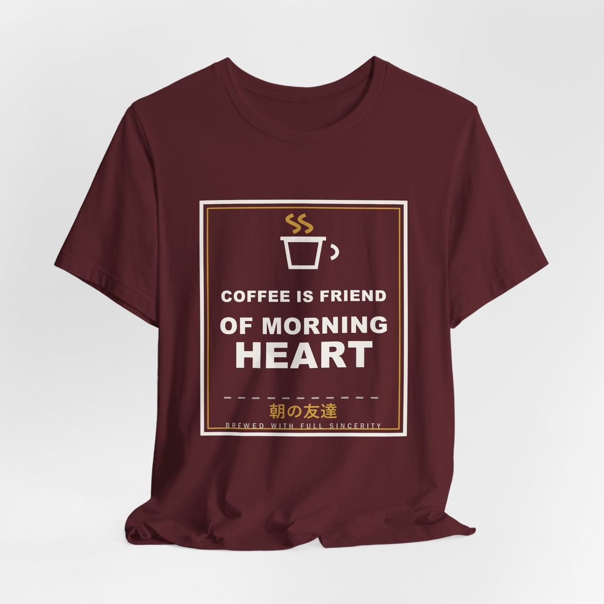 Coffee Is Friend Of Morning Heart Funny Anime T-Shirt - original anime design, view 24