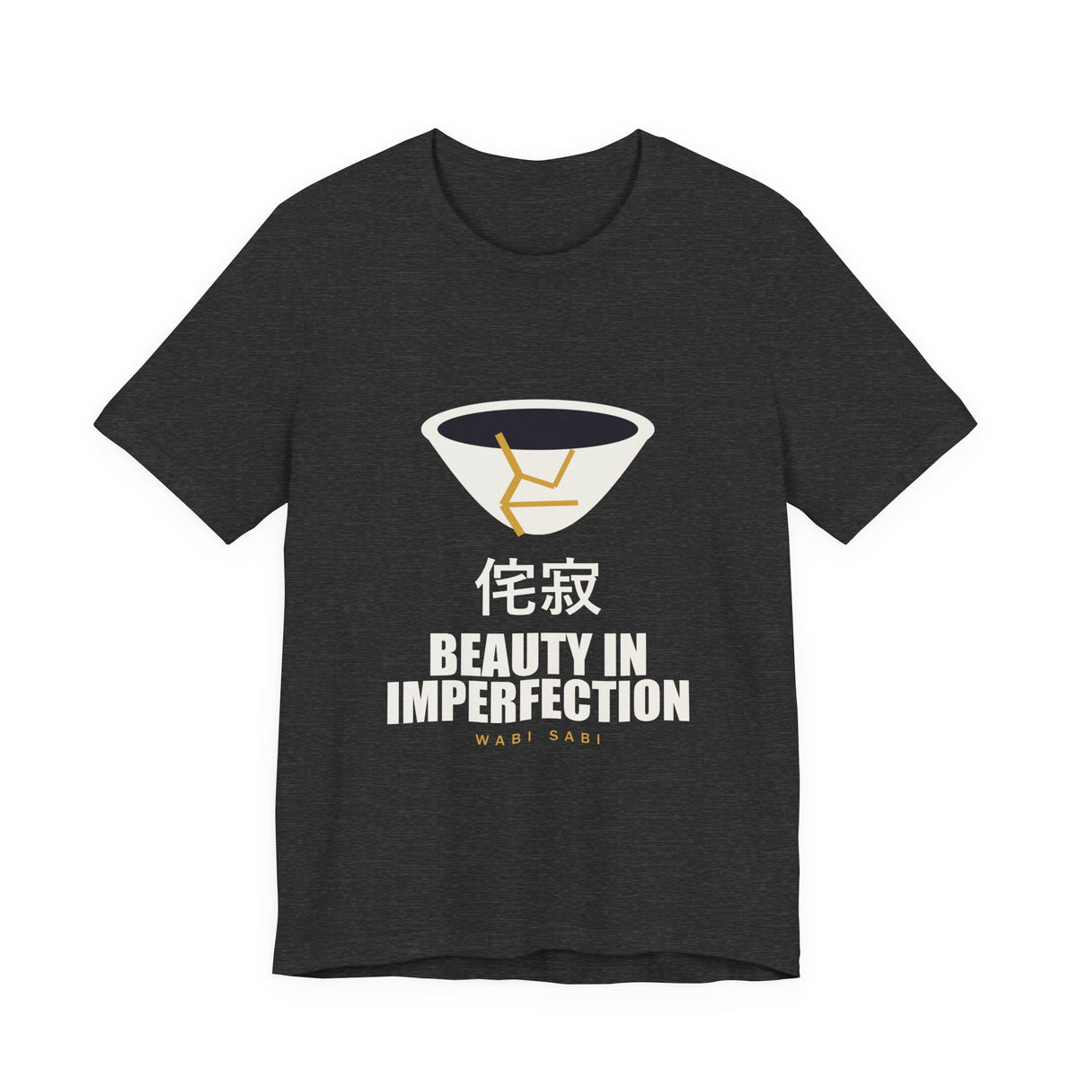 Wabi Sabi Anime T-Shirt in Dark Grey Heather