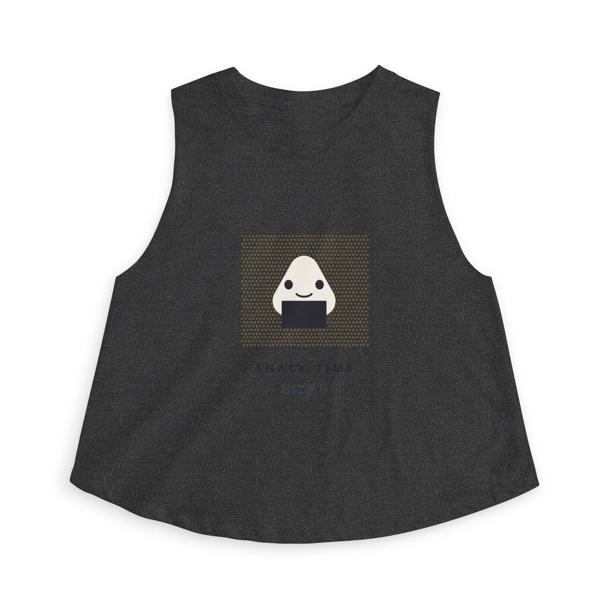 Snack Time Crop Top in Dark Grey Heather