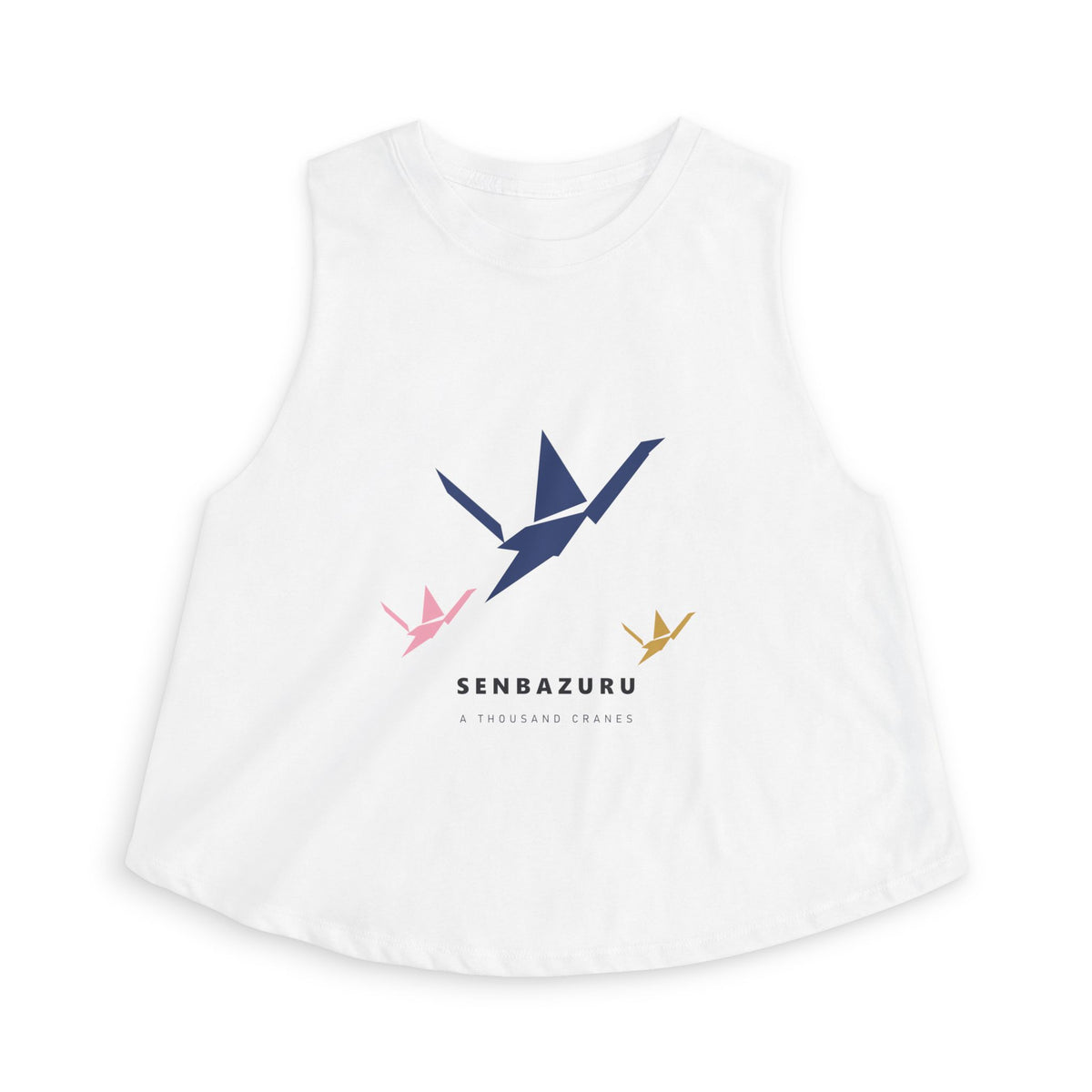 Senbazuru Crop Top in Solid White Blend