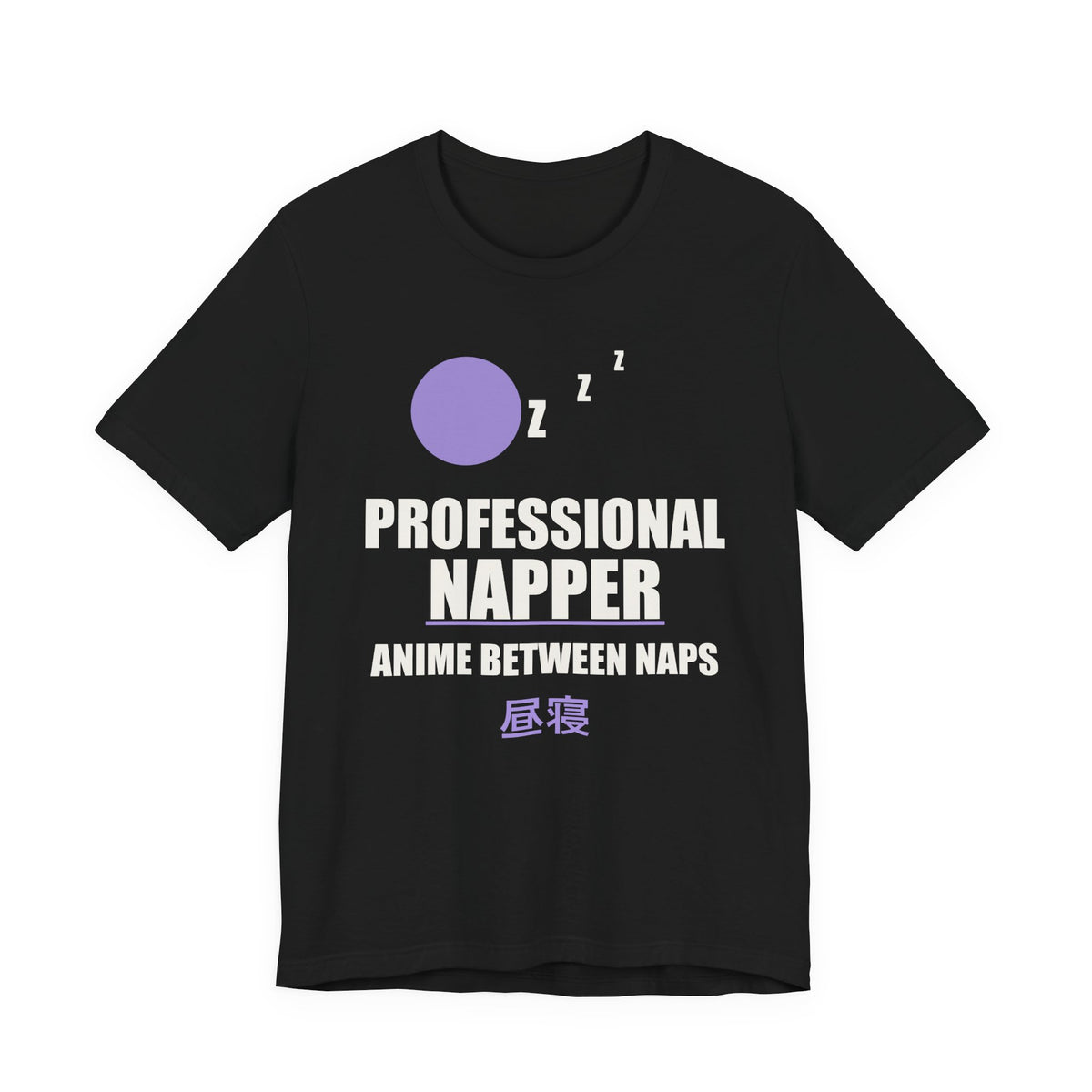 Professional Napper Anime T-Shirt in Black