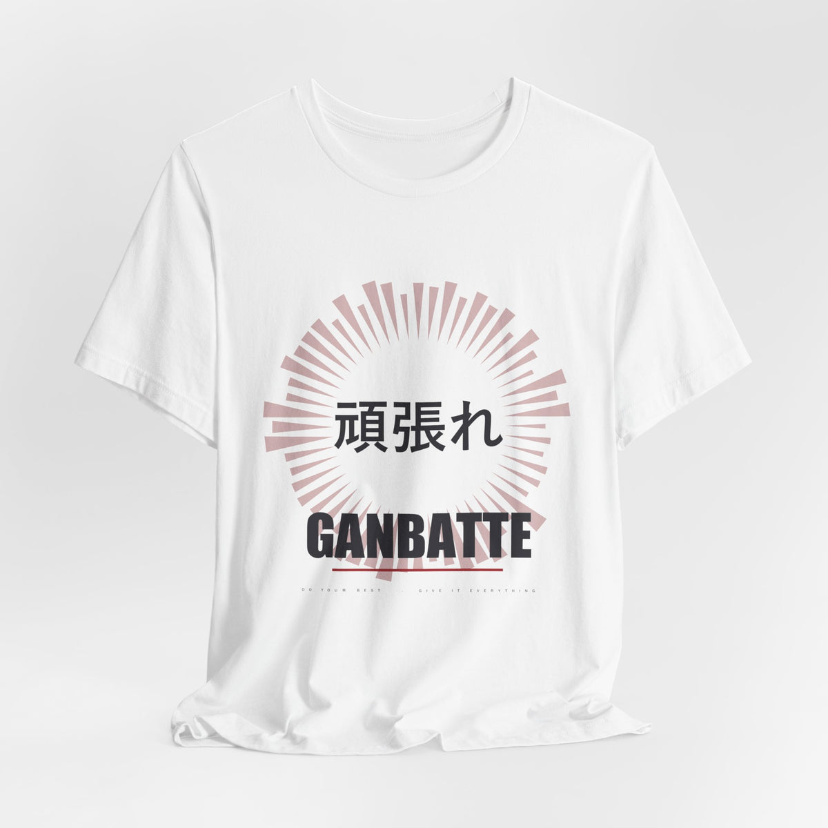 Ganbatte Anime T-Shirt - original anime design, view 4