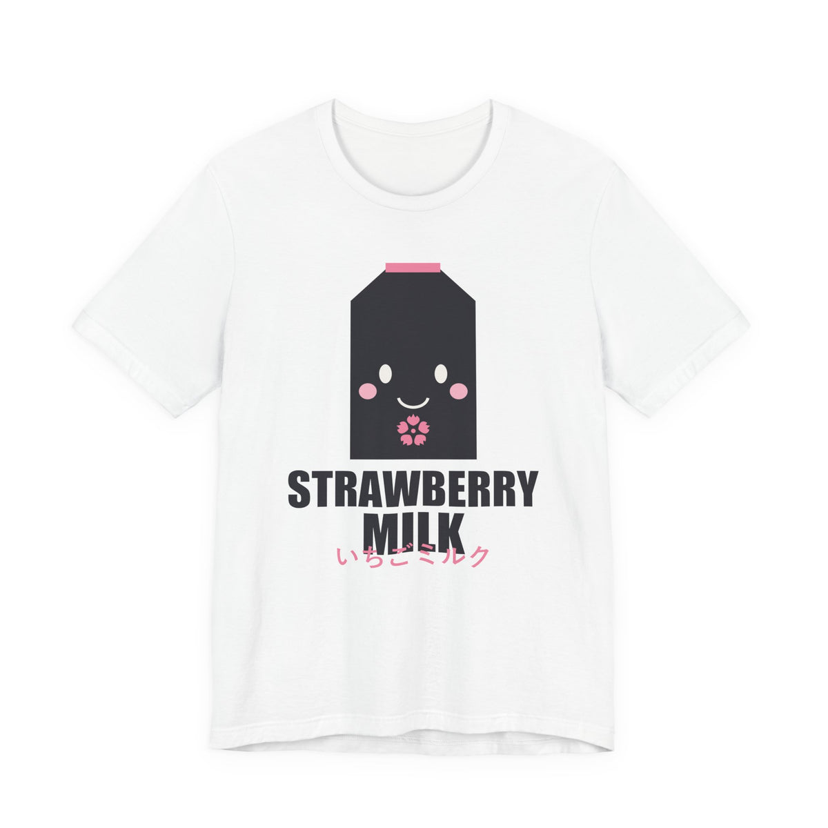 Strawberry Milk Anime T-Shirt in White