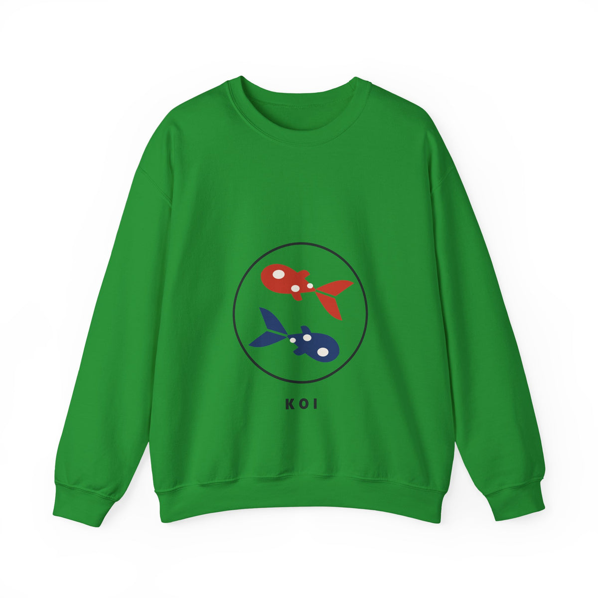 Koi Pair Sweatshirt in Irish Green