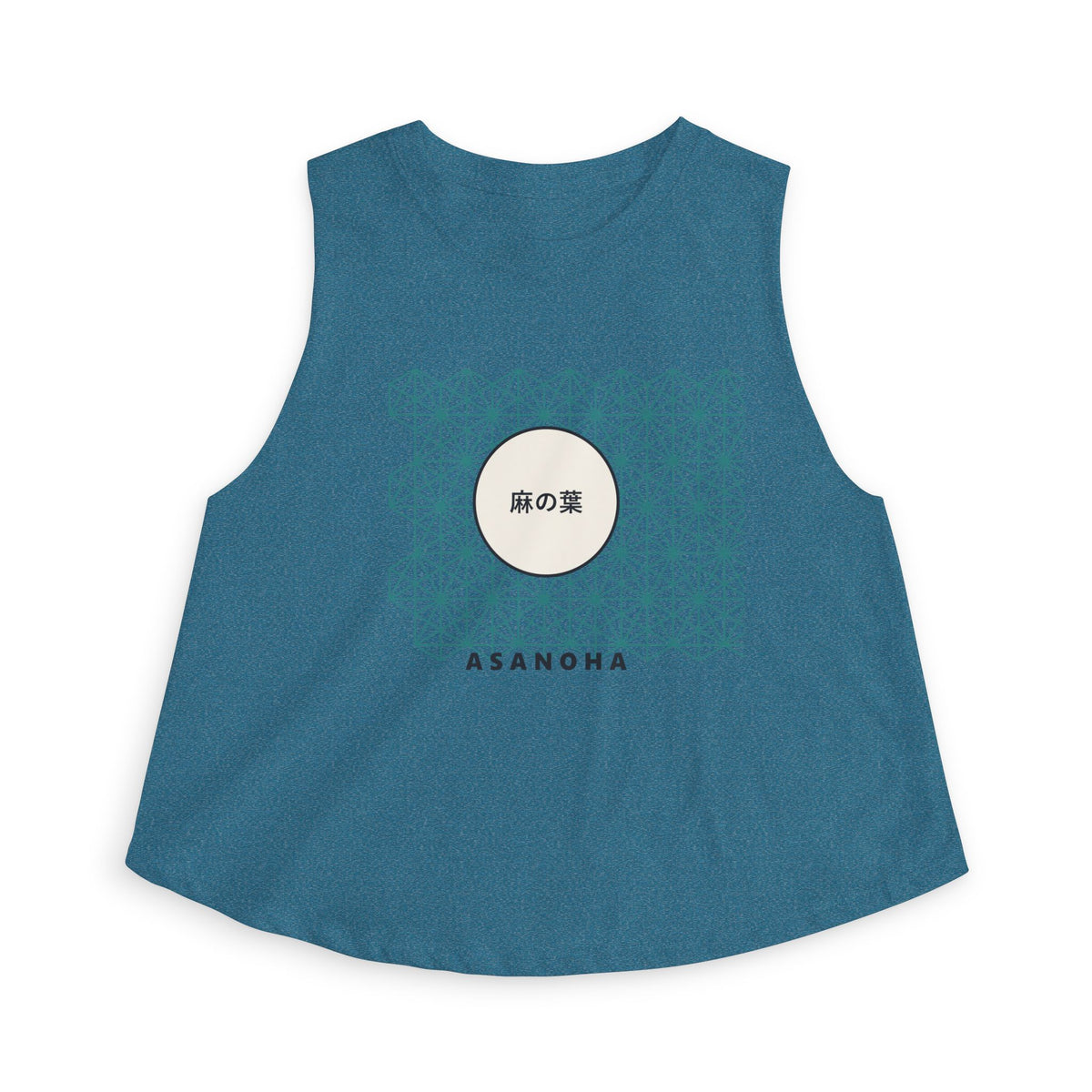 Asanoha Crop Top in Heather Deep Teal