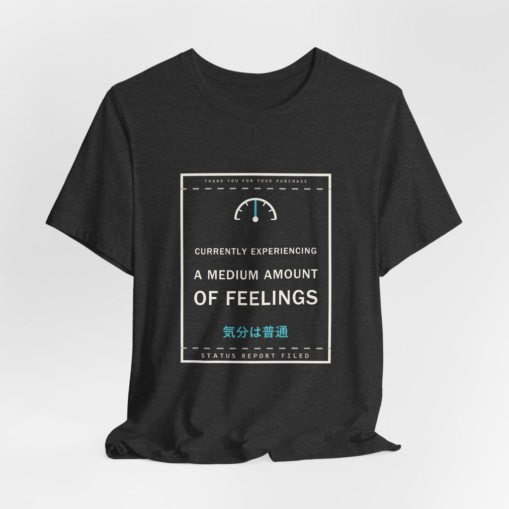 Currently Experiencing A Medium Amount Of Feelings Funny Anime T-Shirt - original anime design, view 18