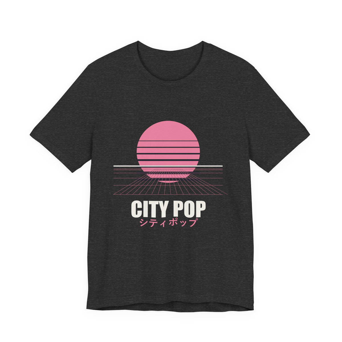 City Pop Anime T-Shirt in Dark Grey Heather