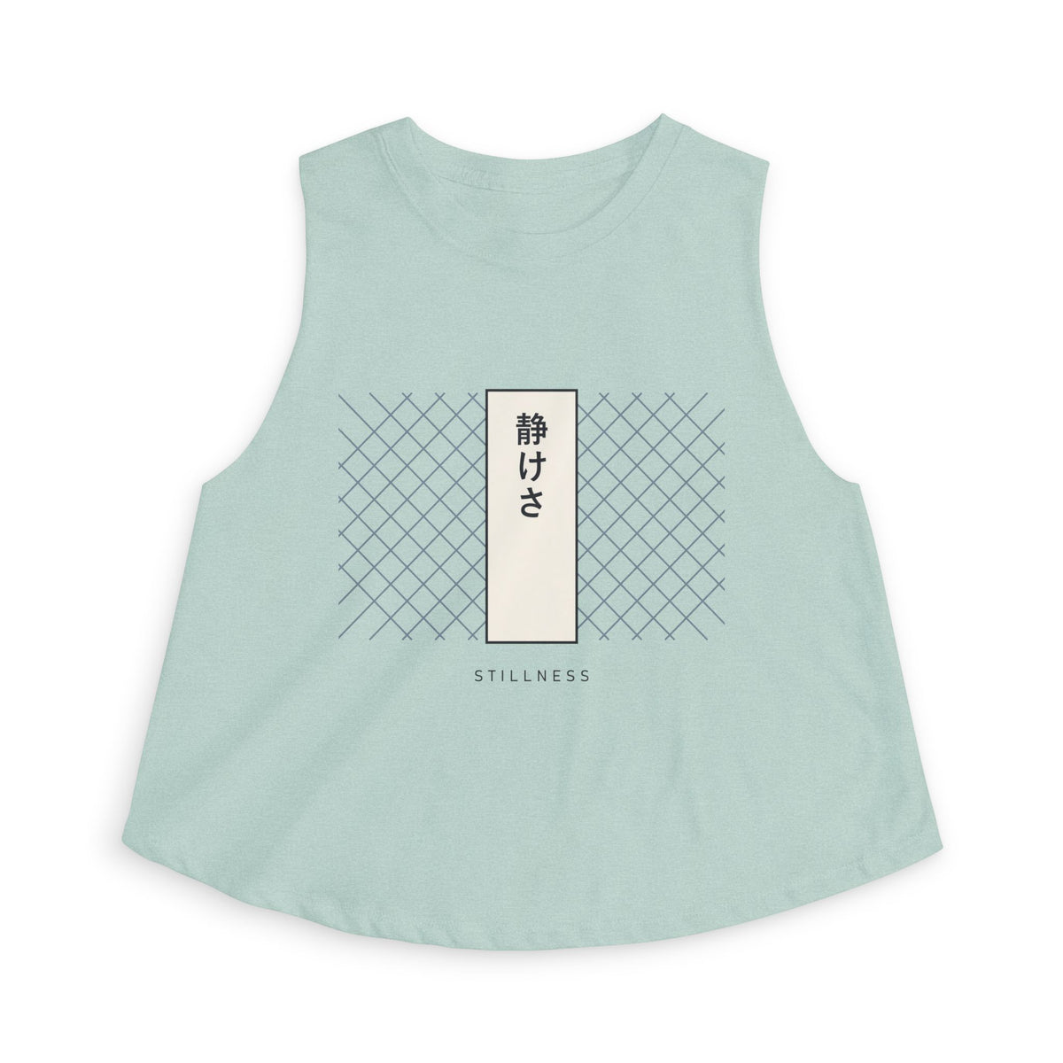 Stillness Crop Top in Heather Dusty Blue