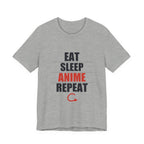 Eat Sleep Anime Repeat T-Shirt in Athletic Heather