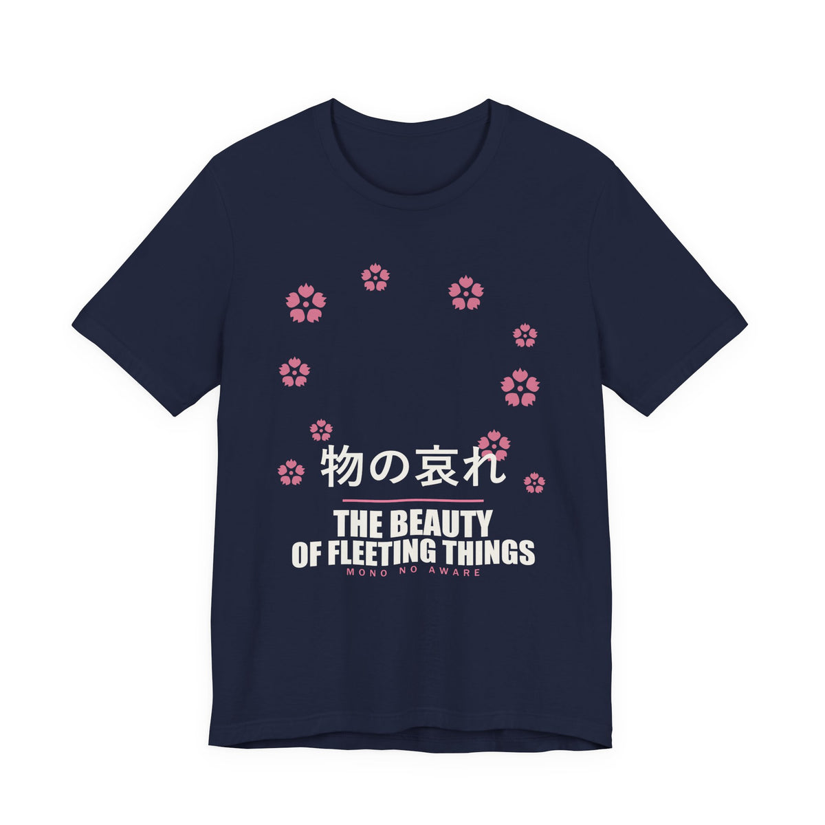 Mono No Aware Anime T-Shirt in Navy