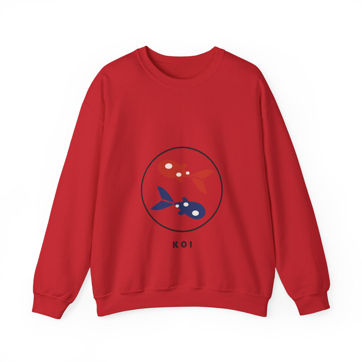 Koi Pair Sweatshirt in Red