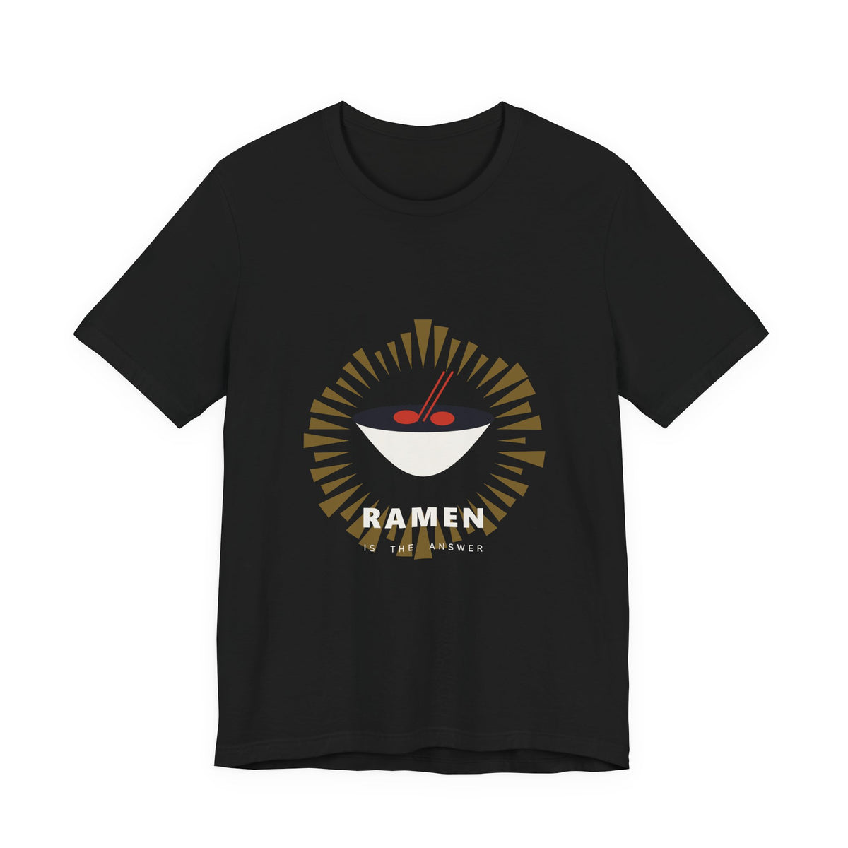 Ramen Is The Answer T-Shirt in Black