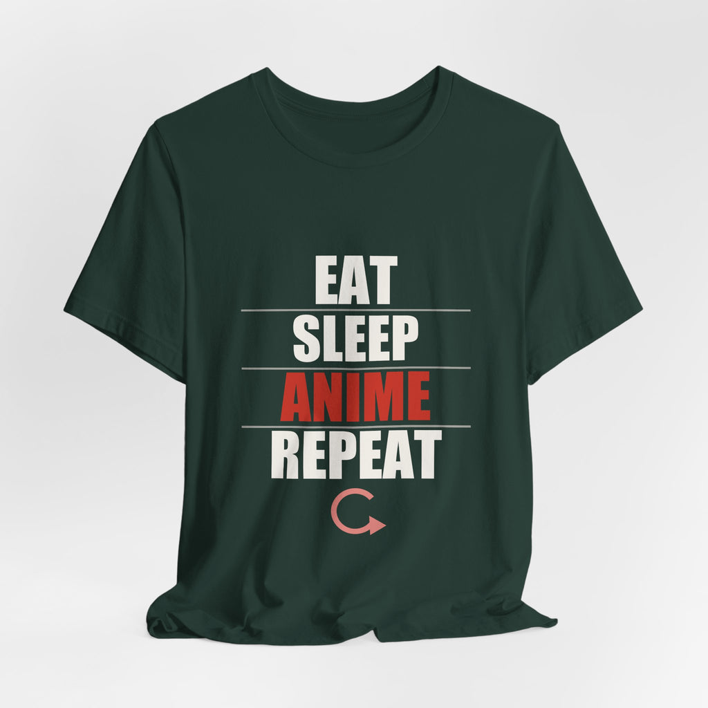 Eat Sleep Anime Repeat T-Shirt - original anime design, view 13