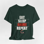 Eat Sleep Anime Repeat T-Shirt - original anime design, view 13