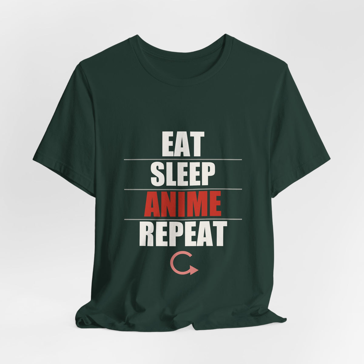 Eat Sleep Anime Repeat T-Shirt - original anime design, view 13