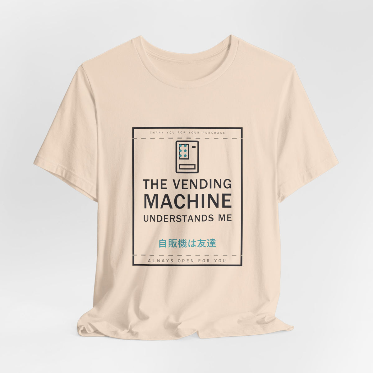 The Vending Machine Understands Me Funny Anime T-Shirt - original anime design, view 9