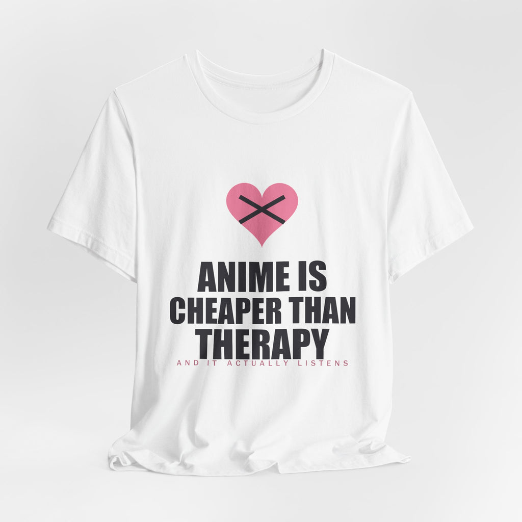 Cheaper Than Therapy Anime T-Shirt - original anime design, view 4